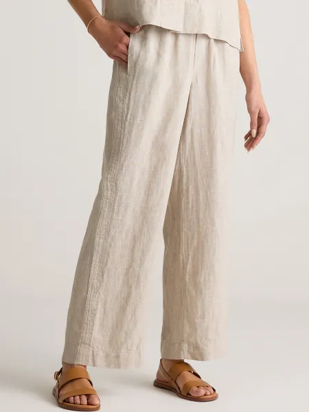 100% European Linen Wide Leg Pants
